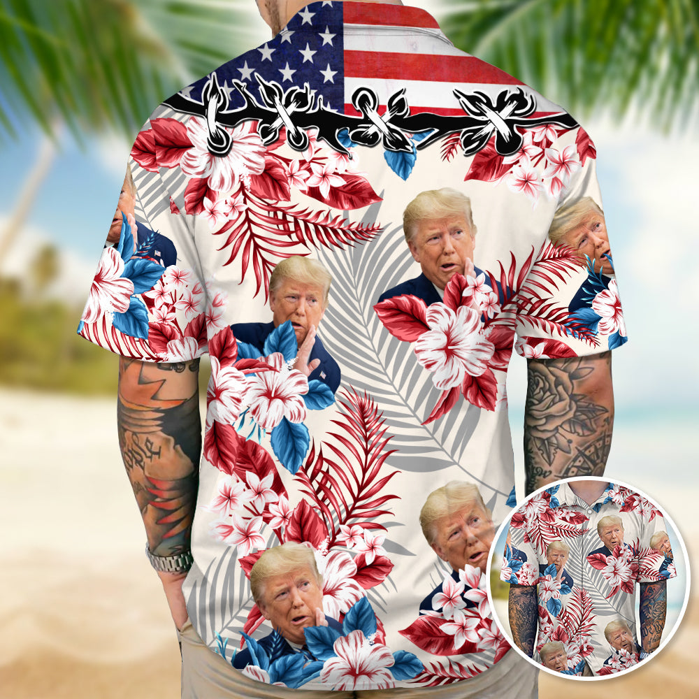 Custom Donald Trump Face Hawaii Shirt N304 62430