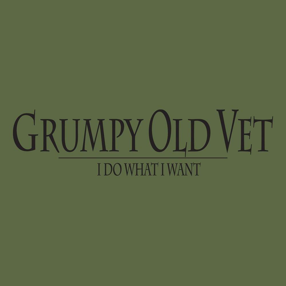 Grumpy Old Vet Hoodie - Military Green