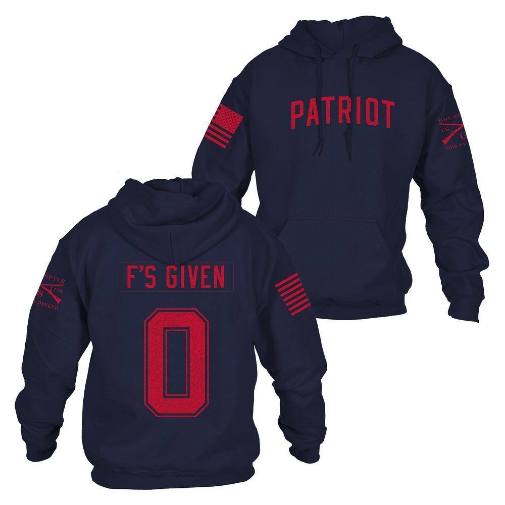 Zero F's Given Hoodie - Navy