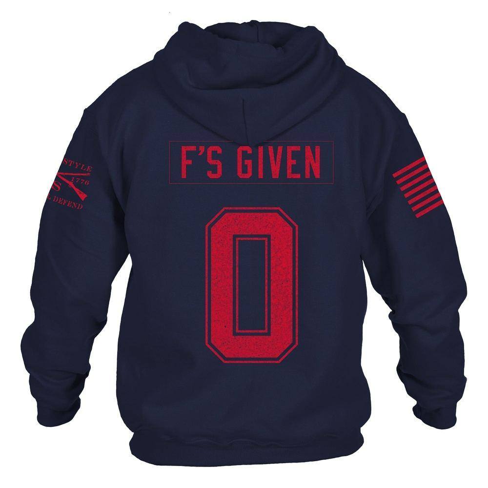 Zero F's Given Hoodie - Navy