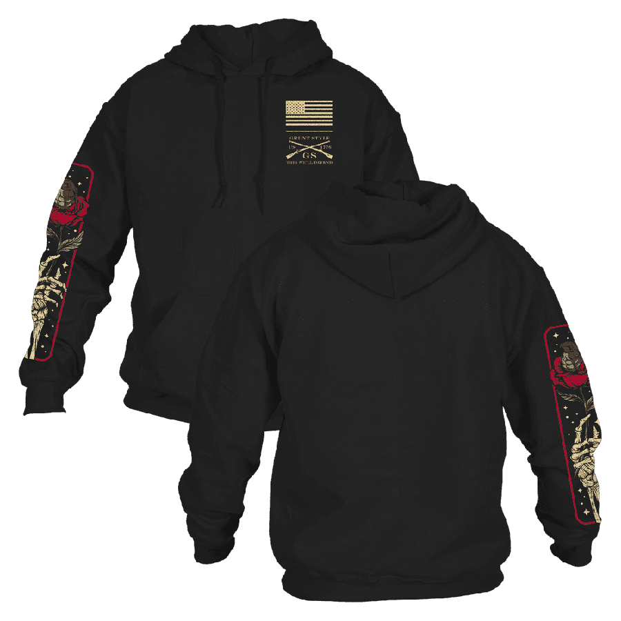 Death Rose Hoodie - Black