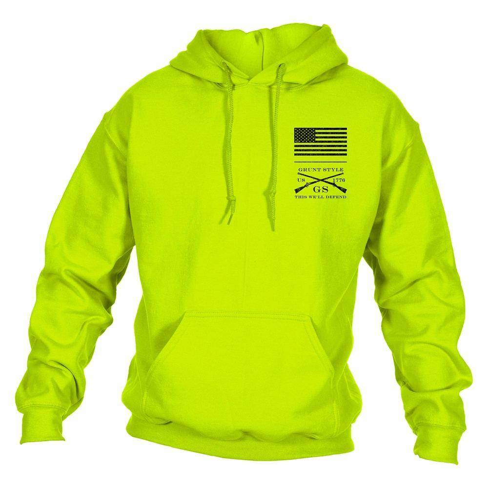 Red Blood Blue Collar®  Hoodie - Safety Green