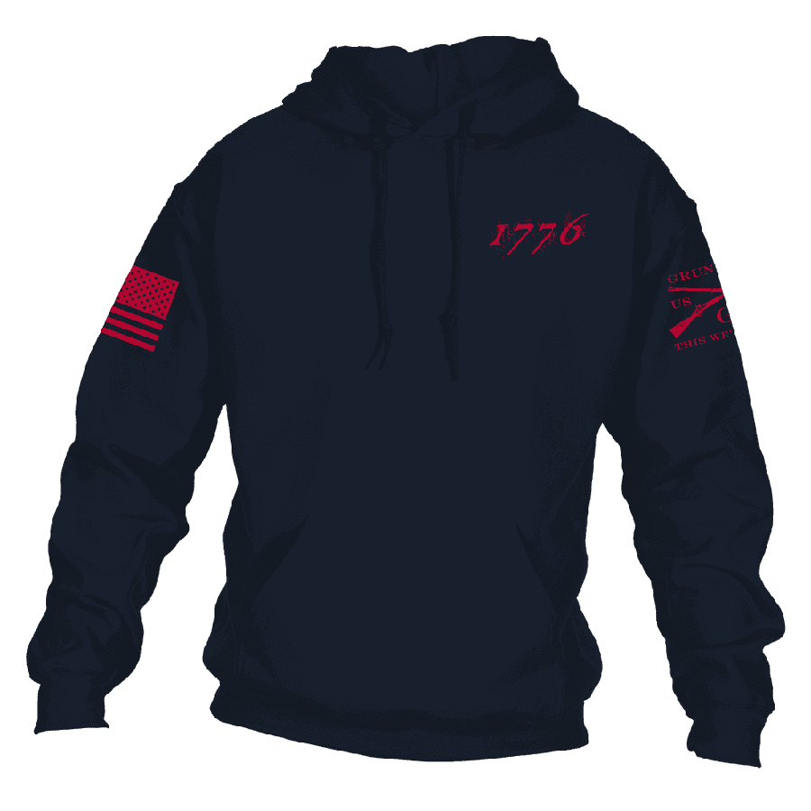 1776 Flag Hoodie - Navy