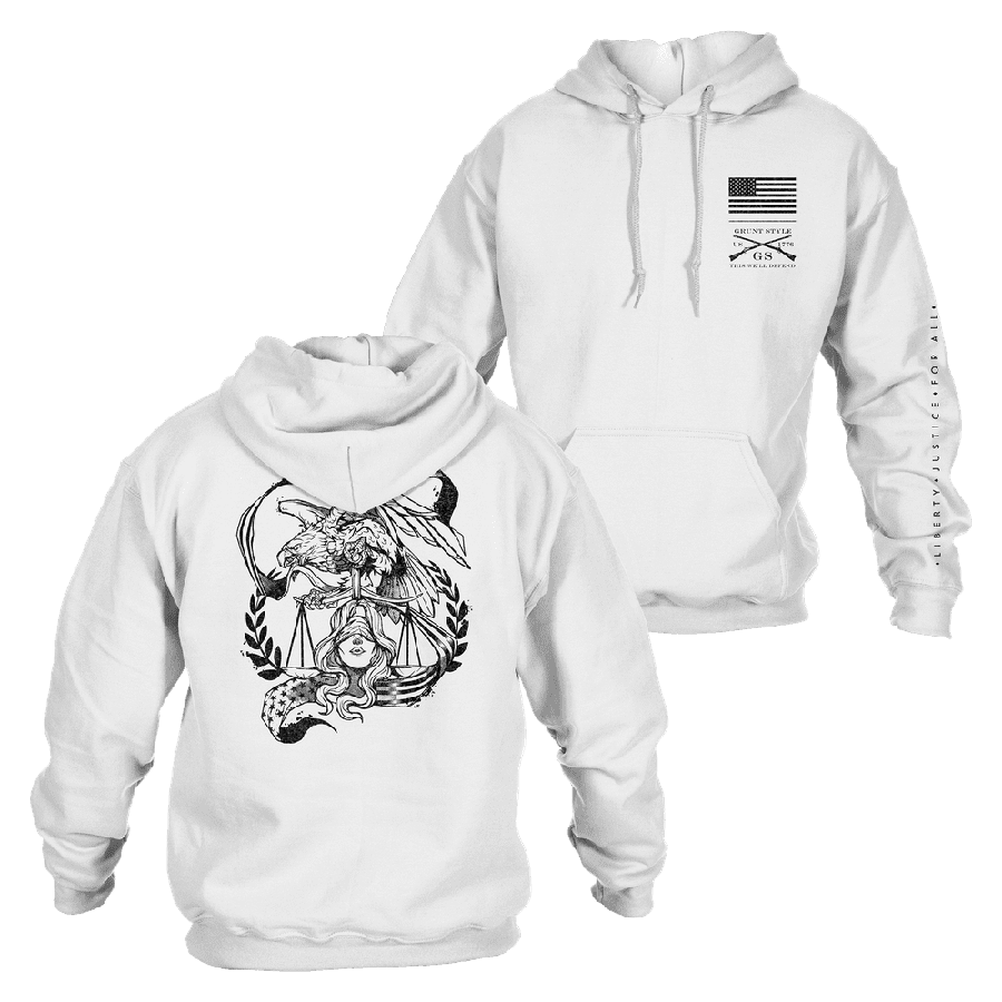 Liberty & Justice Hoodie - White