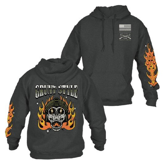 Flamethrower Hoodie - Dark Heather