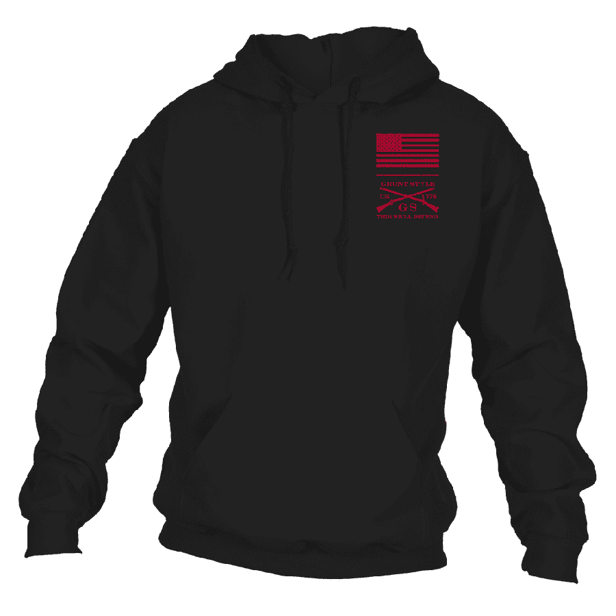 Red Blood Blue Collar® Hoodie - Black