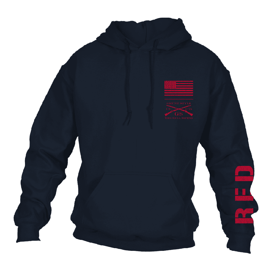 RED Friday Hoodie - Navy