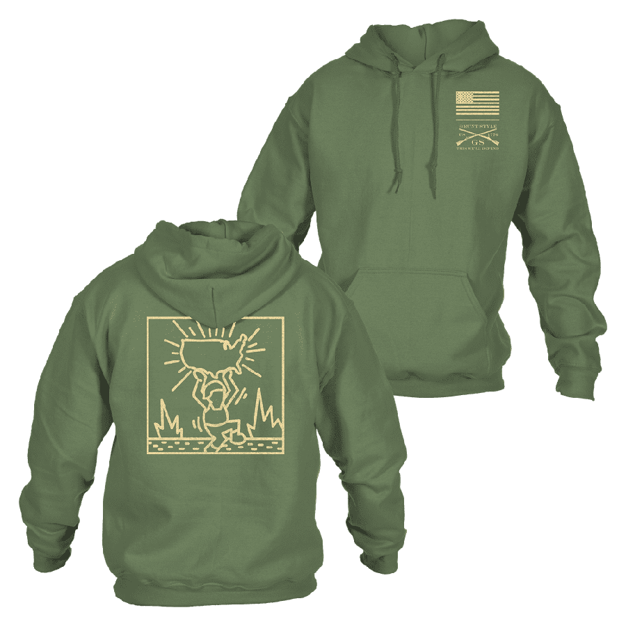 Lift The Nation Hoodie - Military Green