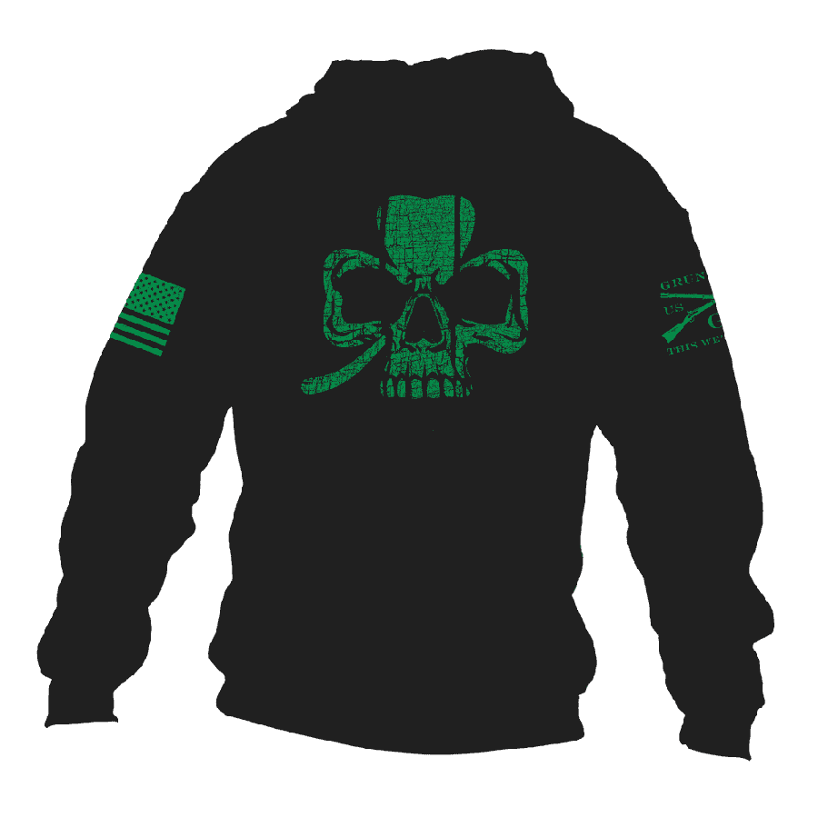 Clover Skull Hoodie - Black