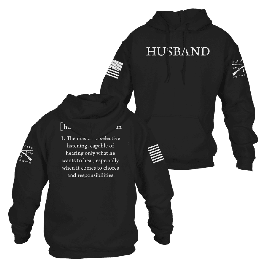 Husband Defined Hoodie - Black