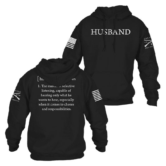 Husband Defined Hoodie - Black