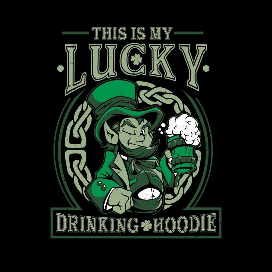 Lucky Drinking Hoodie - Black