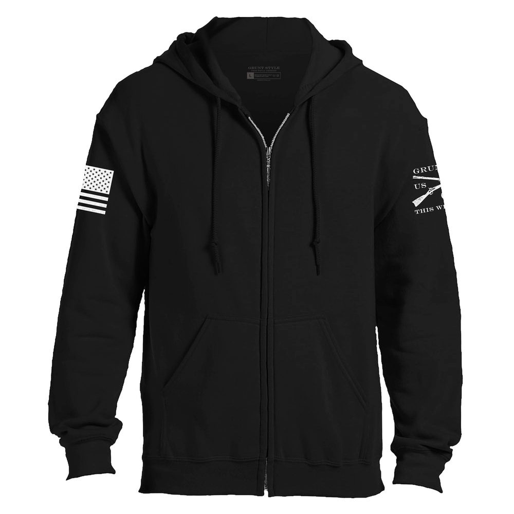 Grunt Style Basic Full-Zip Hoodie - Black