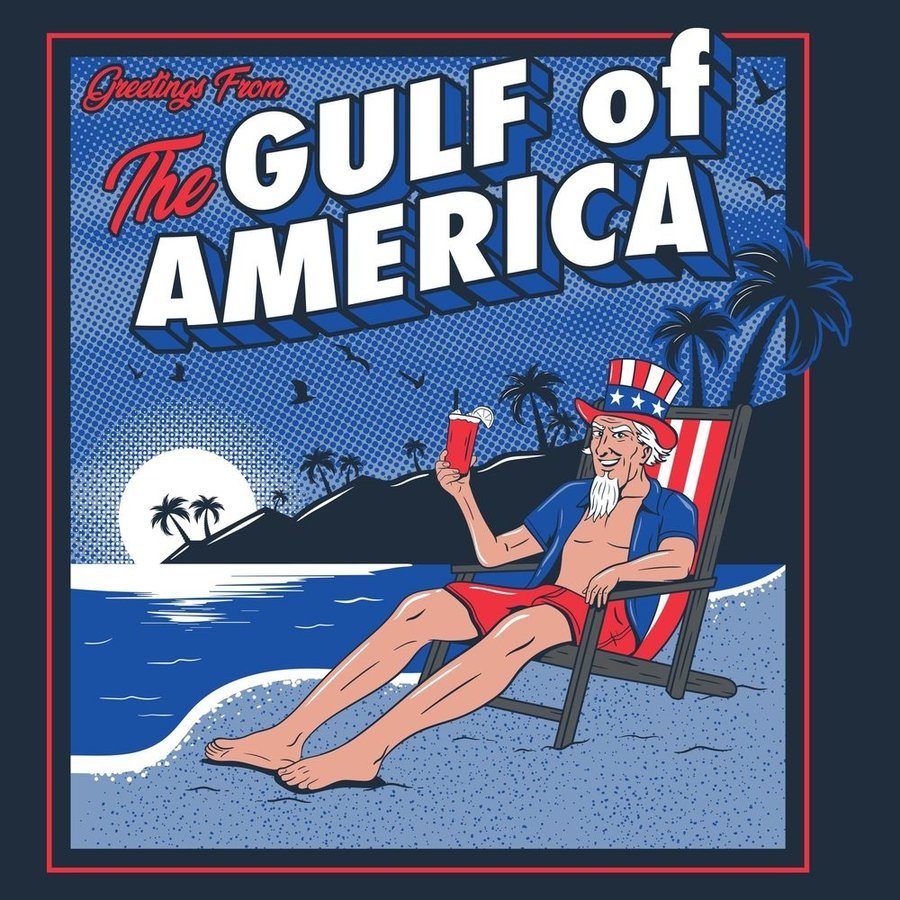 Greetings From The Gulf Of America T-Shirt - Midnight Navy