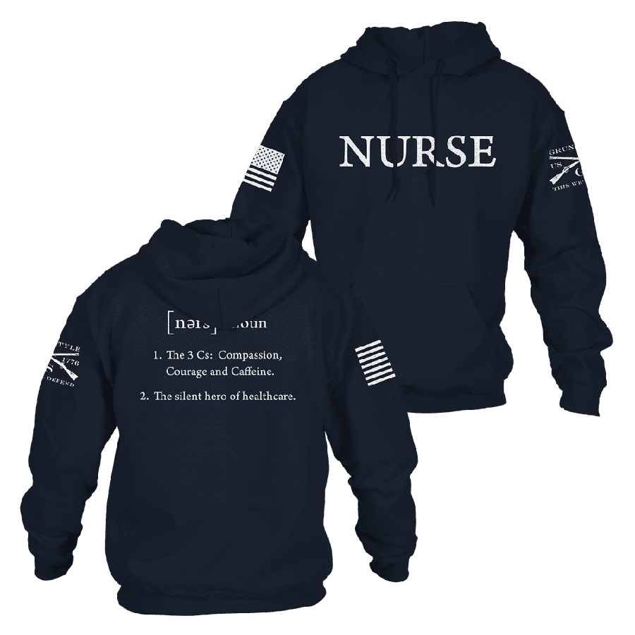 Nurse Defined Hoodie - Navy