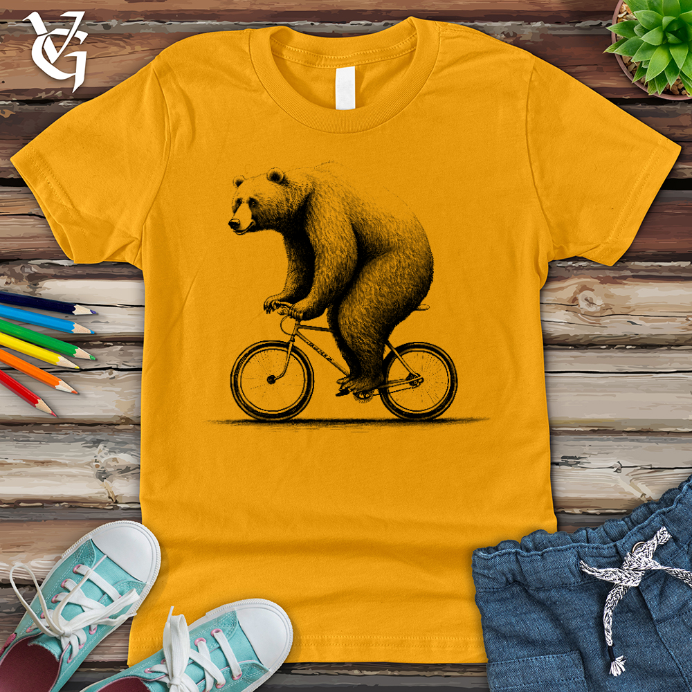 Bear Riding Bike Youth Tee