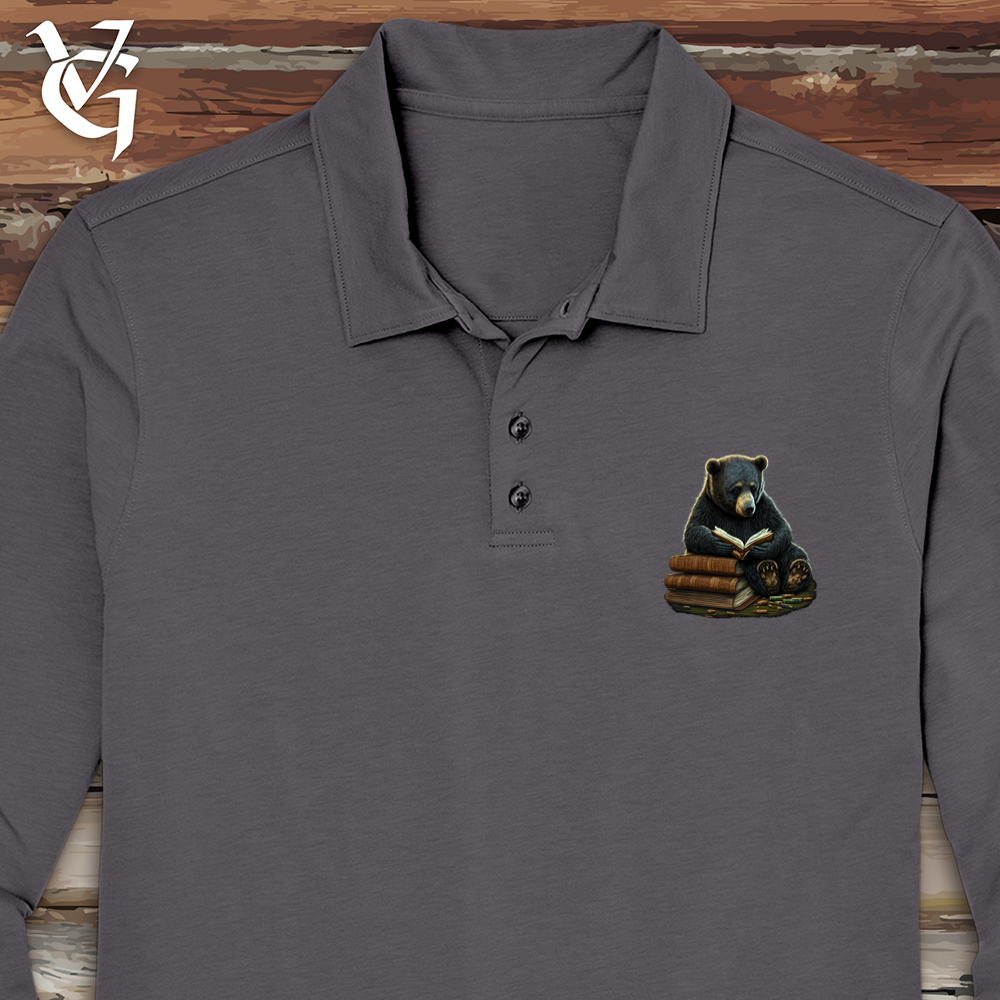 Studious Bear Long Sleeve Polo