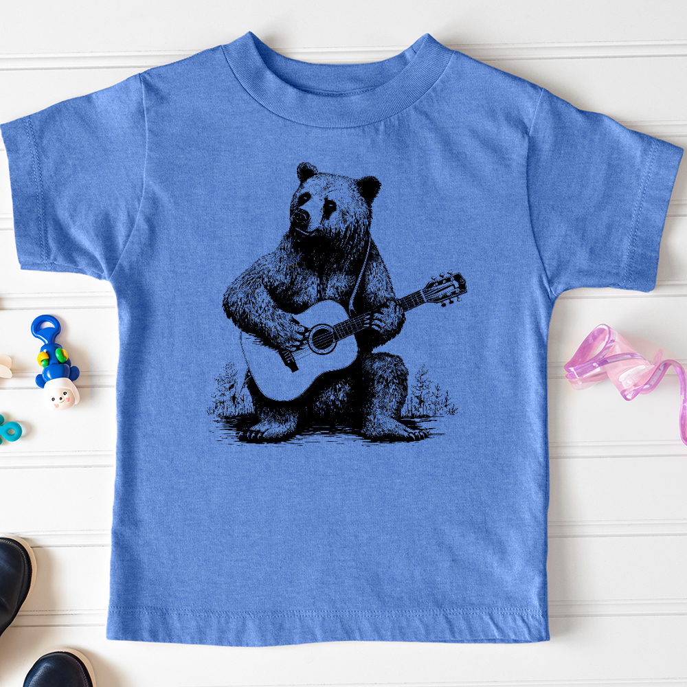 Bear Guitarist Toddler Tee