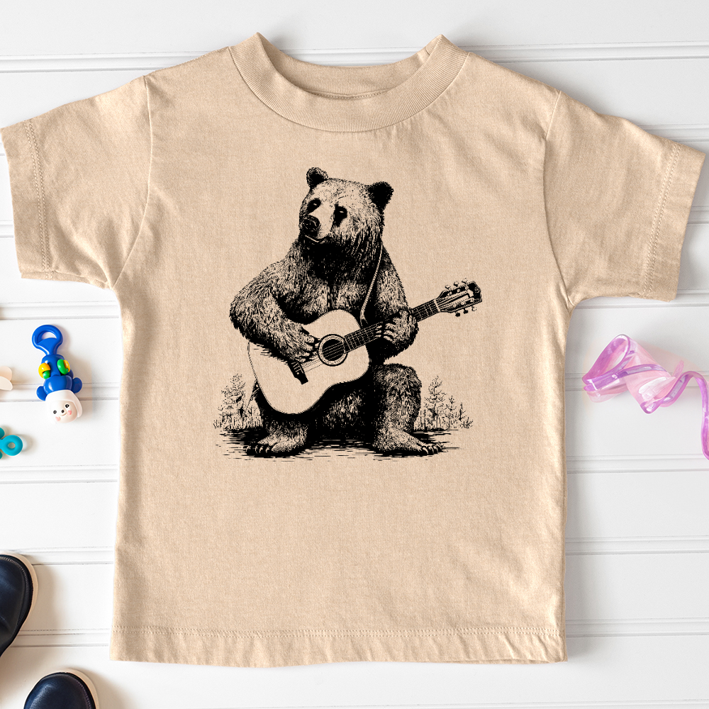 Bear Guitarist Toddler Tee