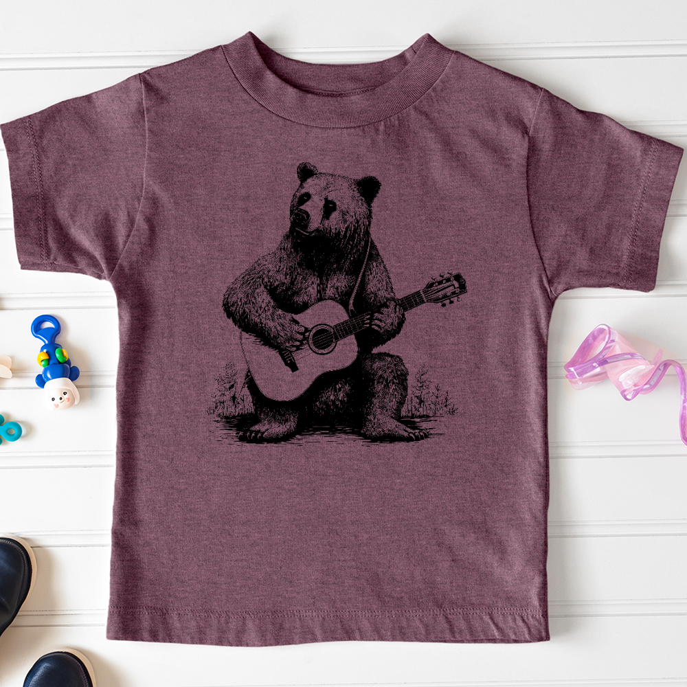 Bear Guitarist Toddler Tee