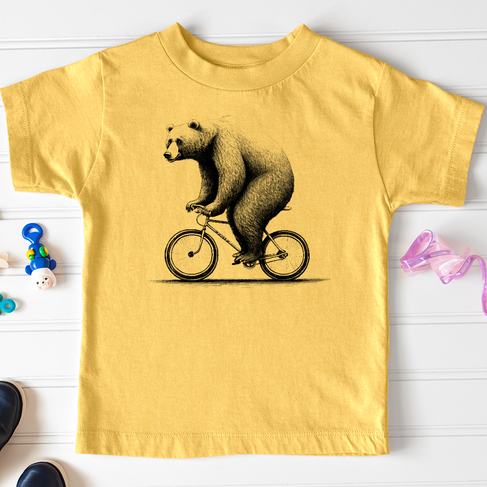 Bear Riding Bike Toddler Tee