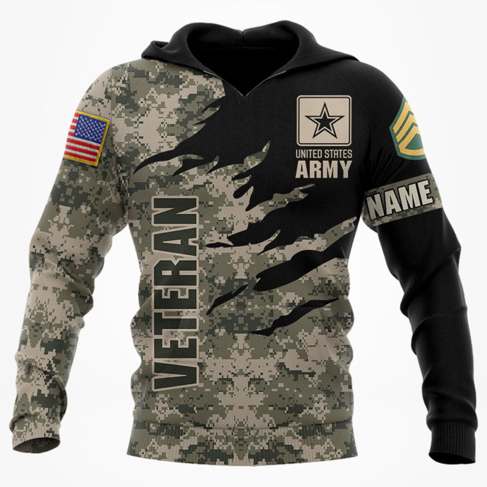 Premium Unique Veteran Shirts Ultra Soft and Comfort Custom Rank Name For Veterans H2511