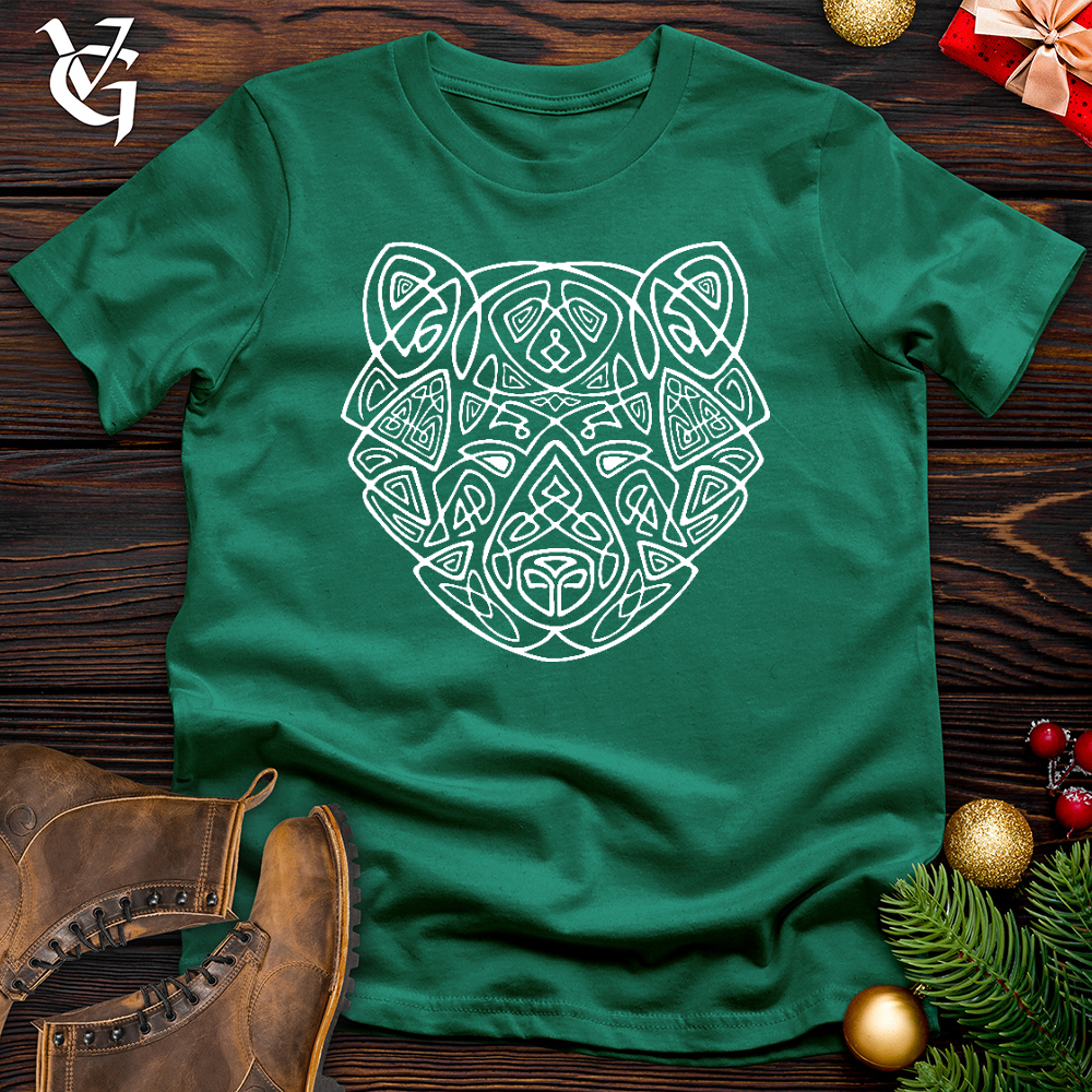 Bear Head Celtic Style Cotton Tee