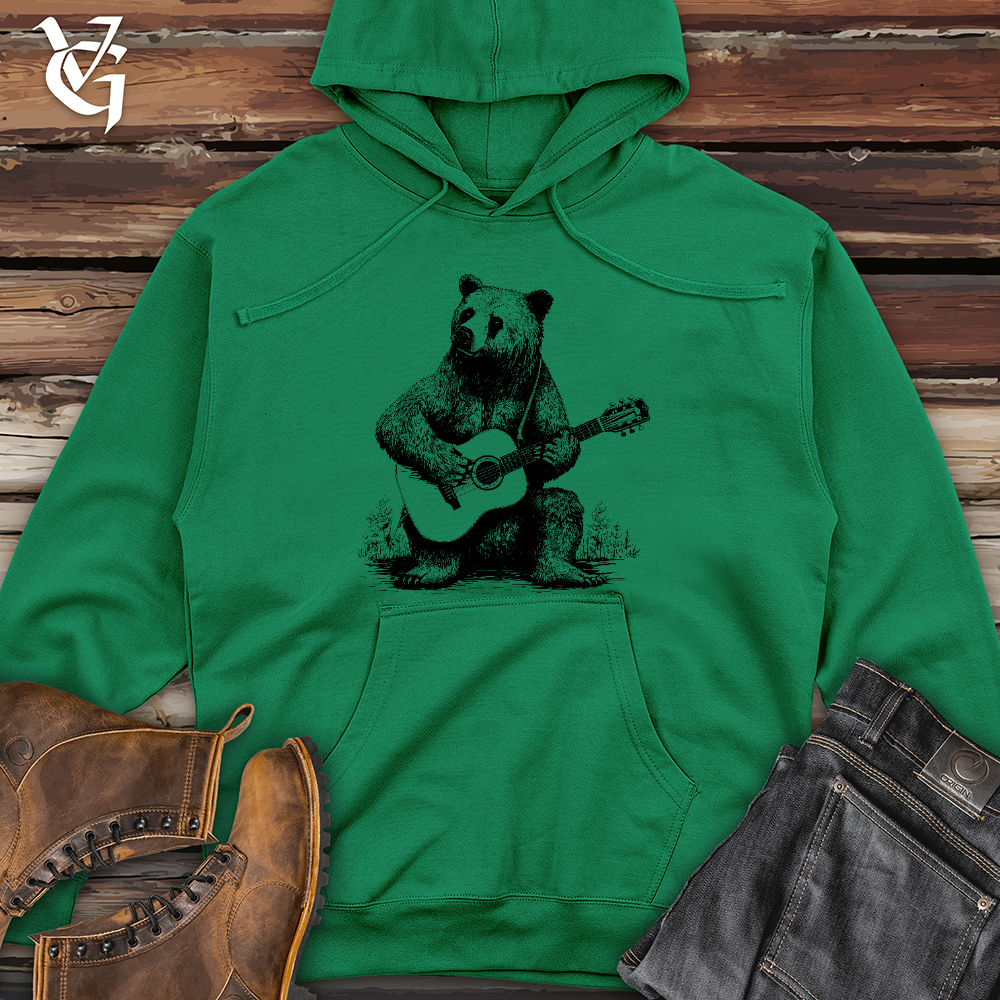 Bear Guitarist Midweight Hooded Sweatshirt