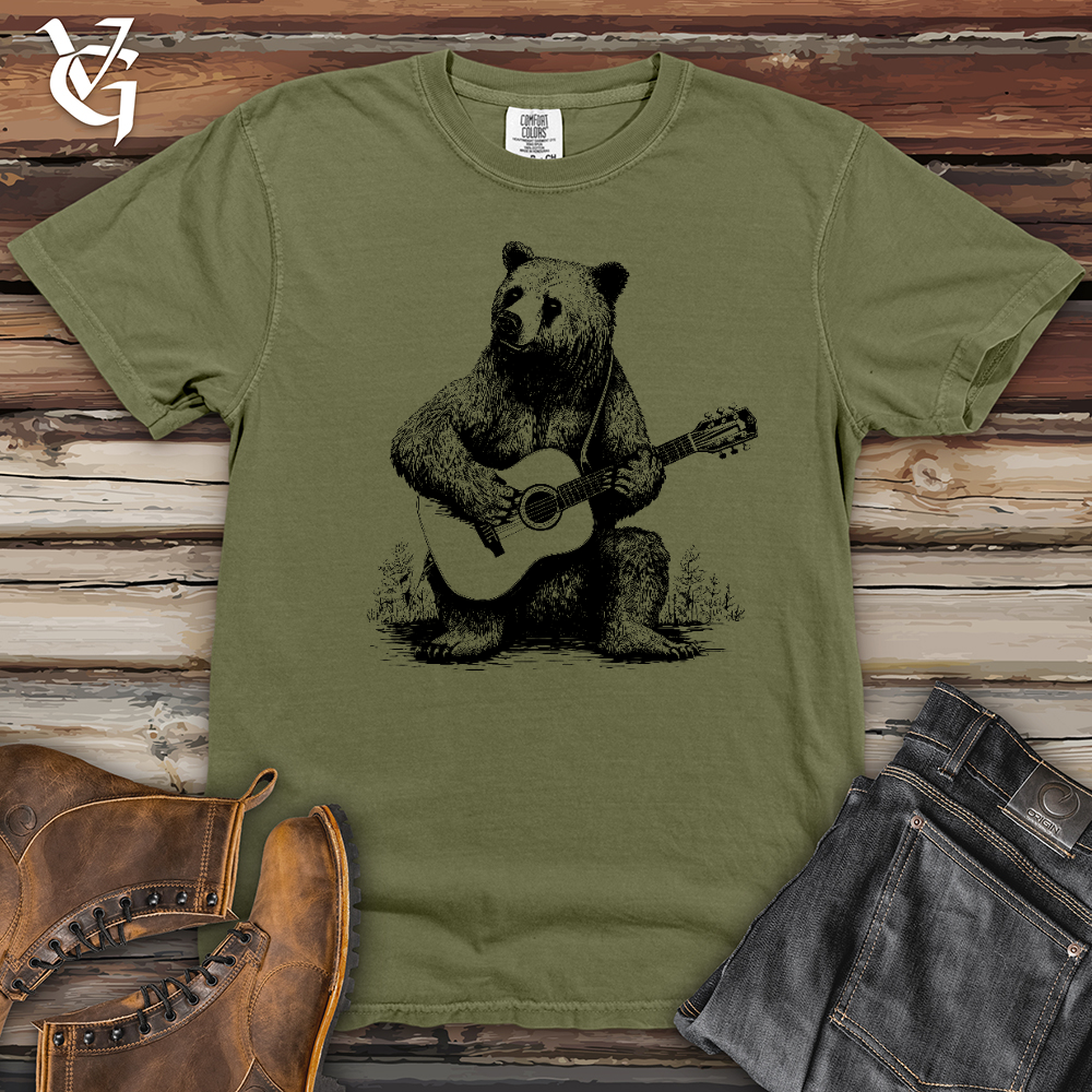 Bear Guitarist Heavy Cotton Comfort Colors Tee