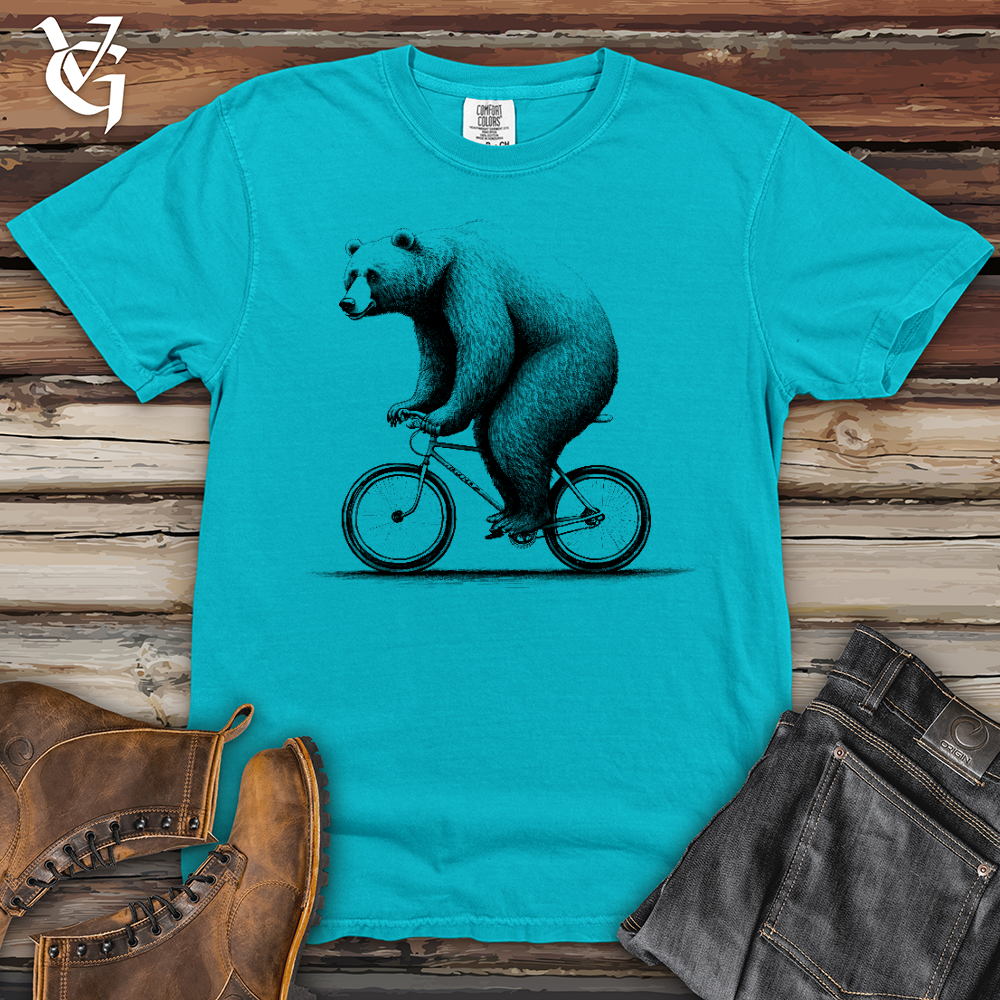 Bear Riding Bike Heavy Cotton Comfort Colors Tee