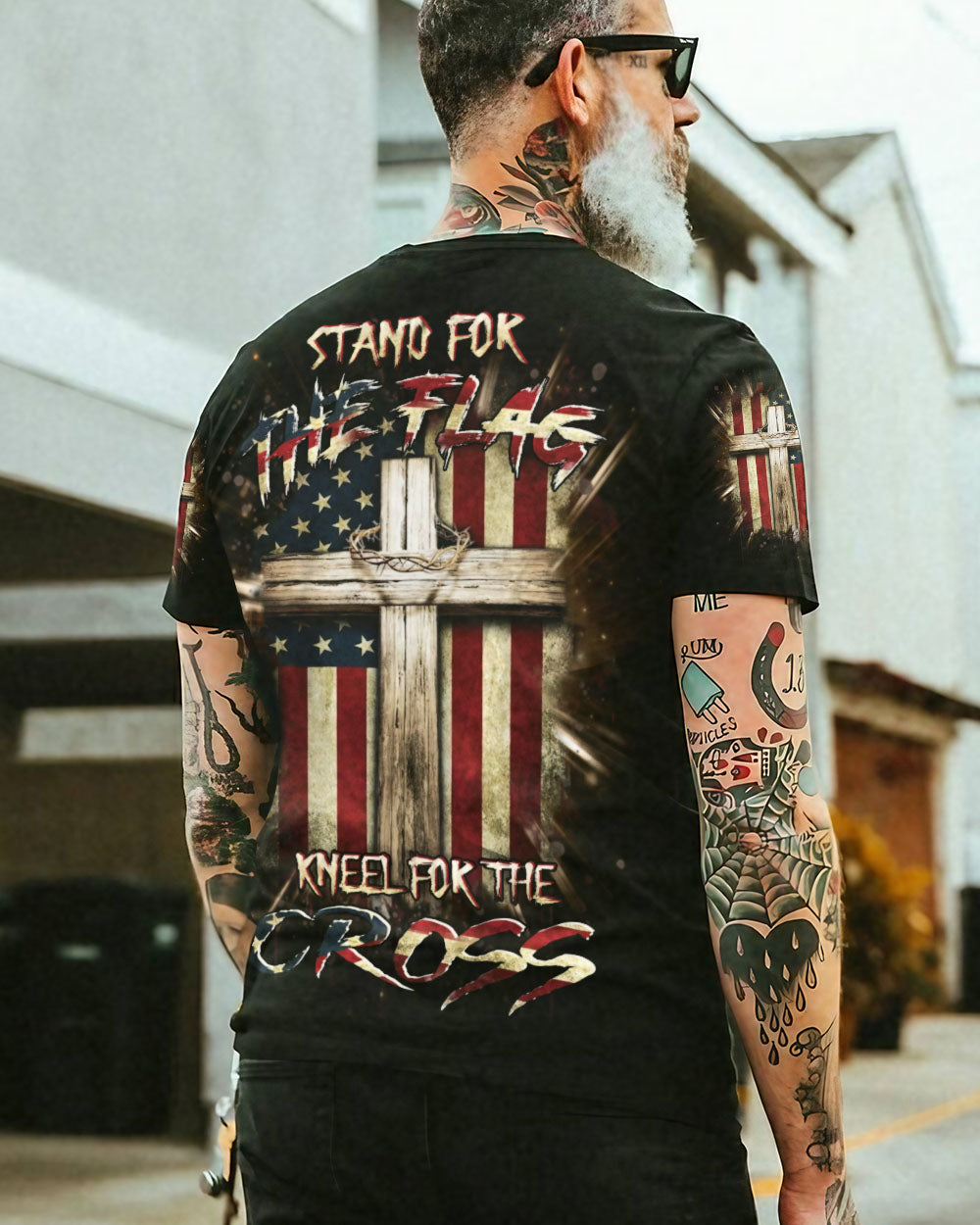 Stand For The Flag Kneel For The Cross Men's All Over Print Shirt - Yhhn2512244