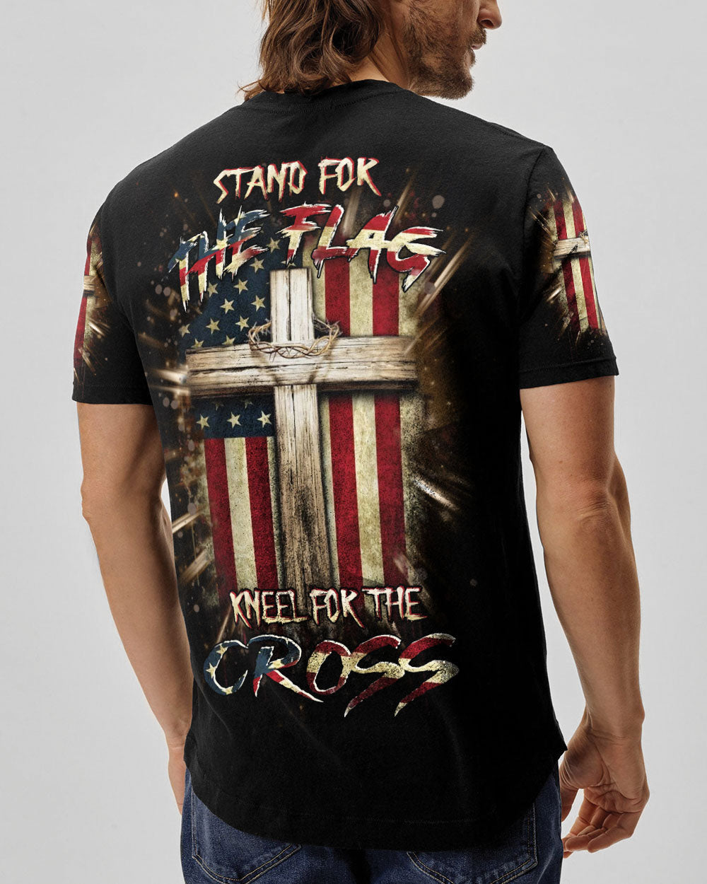 Stand For The Flag Kneel For The Cross Men's All Over Print Shirt - Yhhn2512244