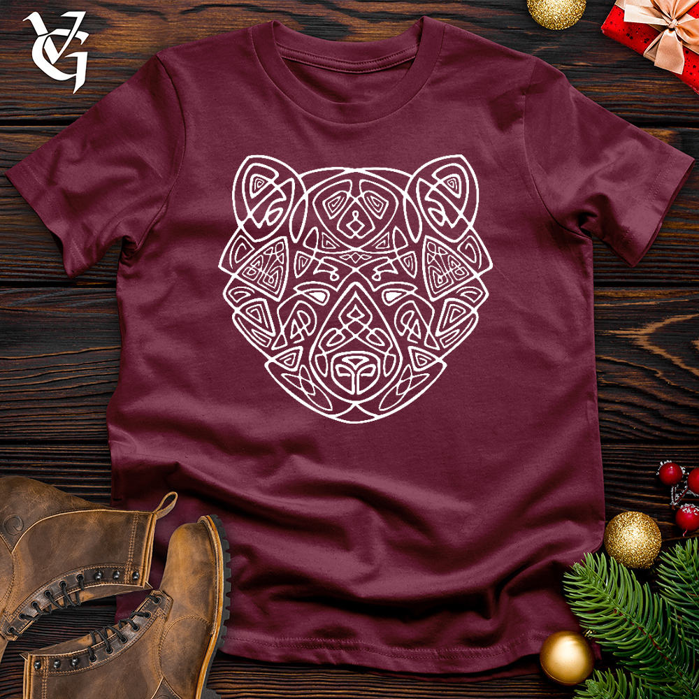 Bear Head Celtic Style Cotton Tee