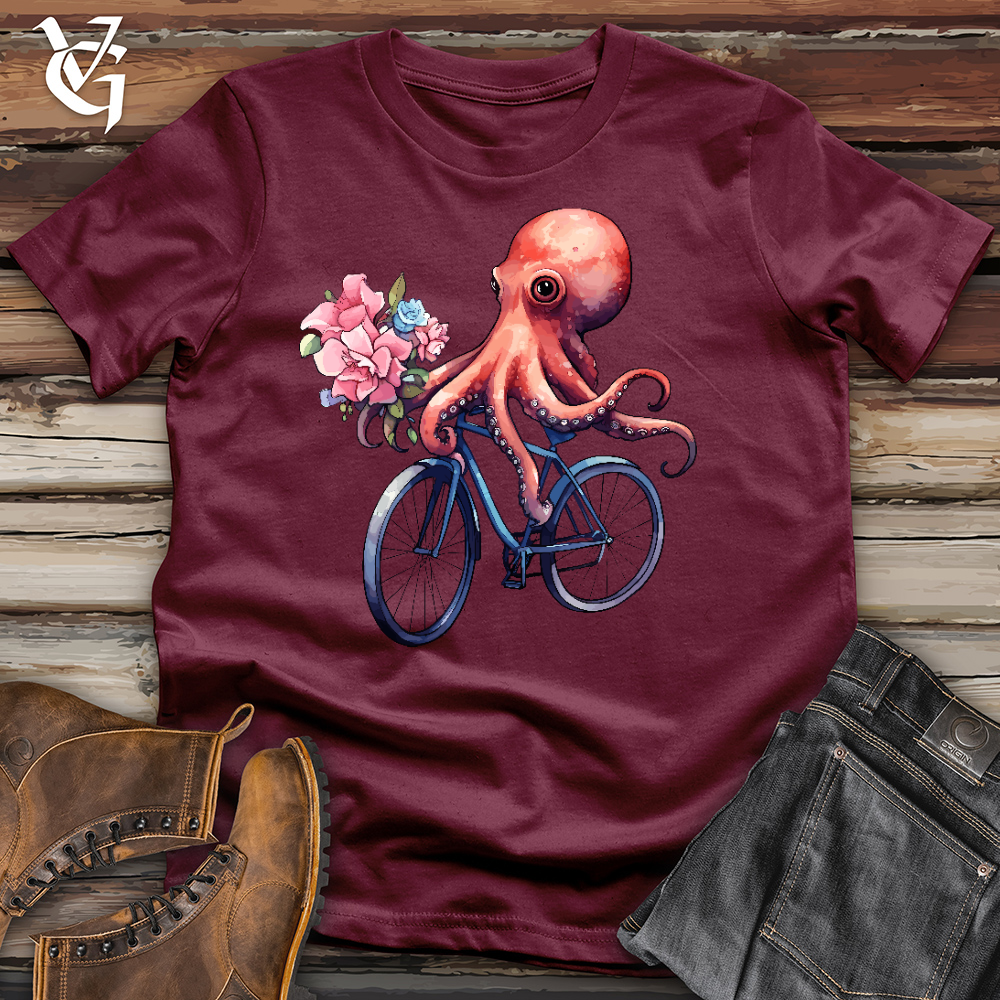 Cycling Octopus Cotton Tee