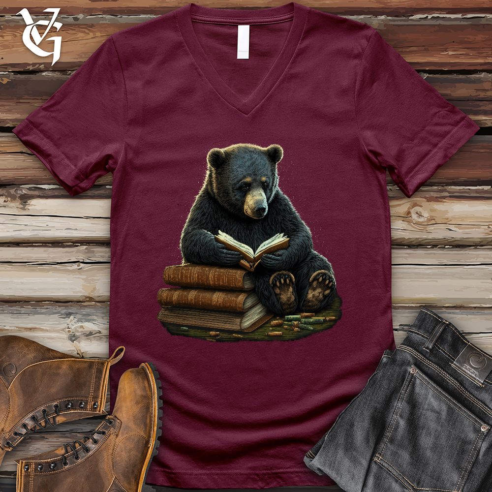 Studious Bear V- Neck Tee