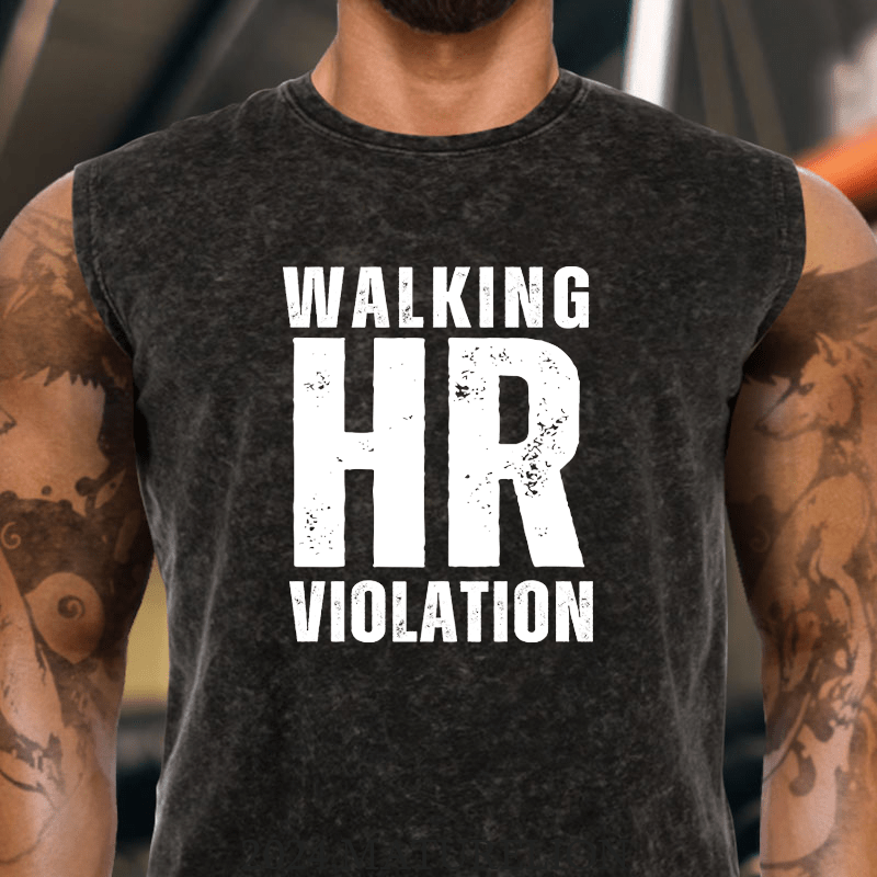 Matureion Walking HR Violation Washed Tank Top