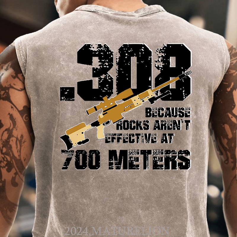 Maturelion .308 Because Rocks Aren't Effective At 700 Meters Cotton Tank Top