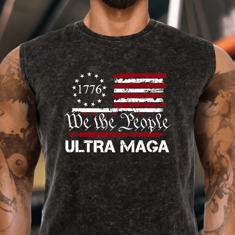 Maturelion 1776 We The People American Flag Ultra Maga Tank Top