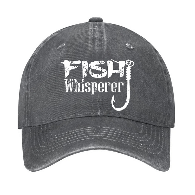 Maturelion Fish Whisperer Funny Fishing Cap