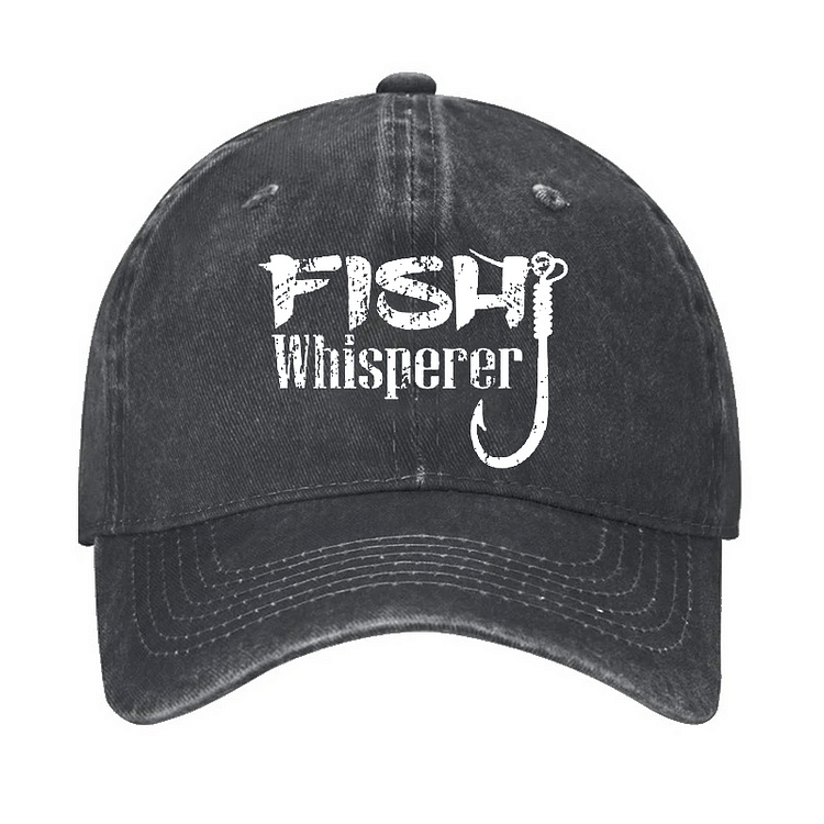 Maturelion Fish Whisperer Funny Fishing Cap