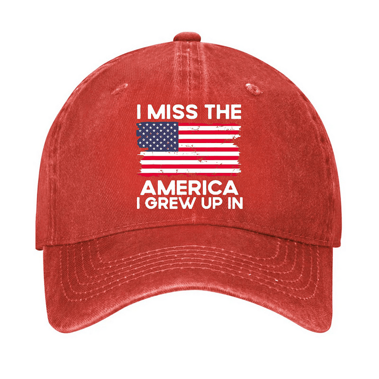 Maturelion I Miss The America I Grew Up In USA Flag Cap (Free Customization)