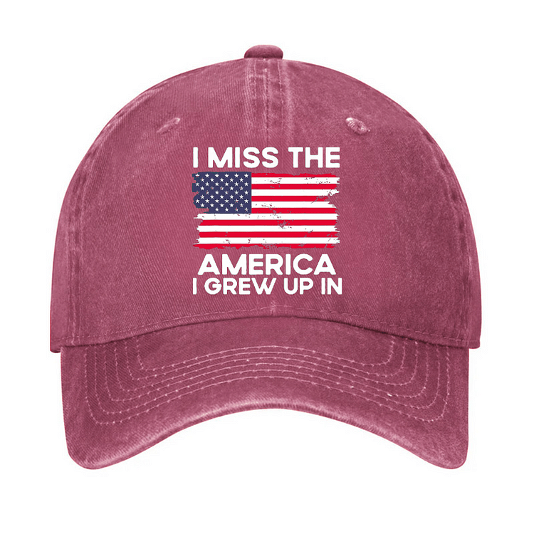 Maturelion I Miss The America I Grew Up In USA Flag Cap (Free Customization)