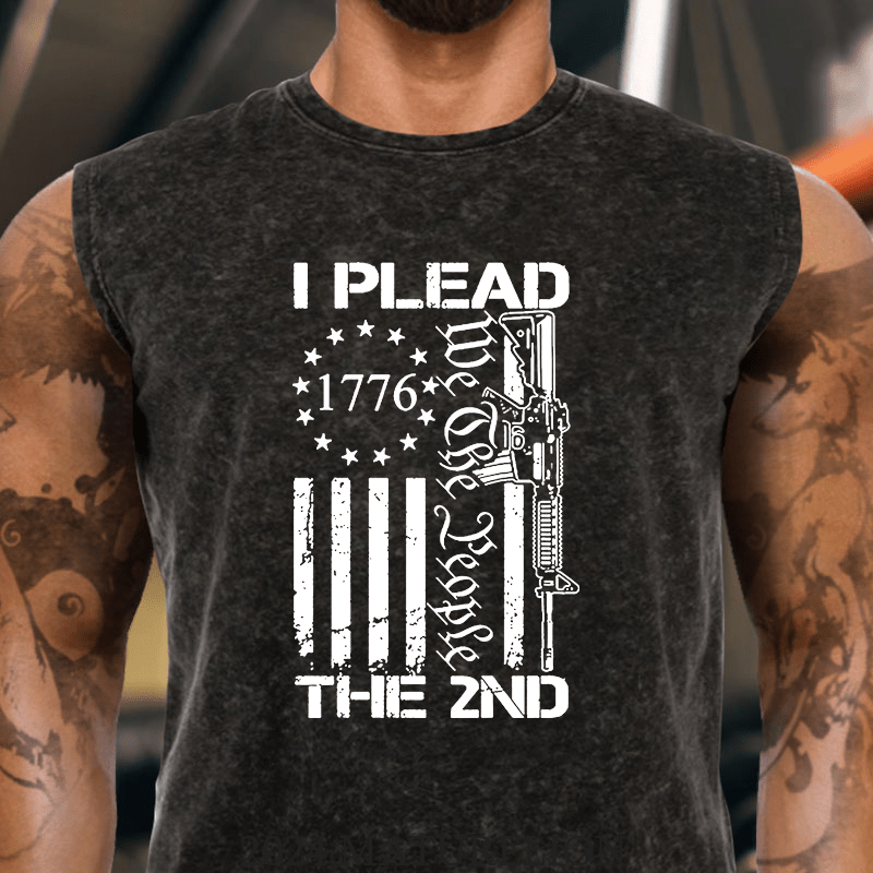 Maturelion I Plead The 2nd Amendment We The People AR15 Pro Gun Cotton  Tank Top