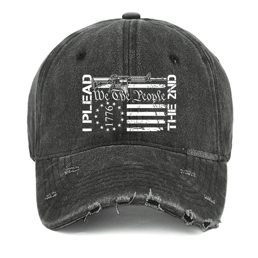 Maturelion I Plead The 2nd Amendment We The People AR15 Pro Gun Washed Vintage Cap