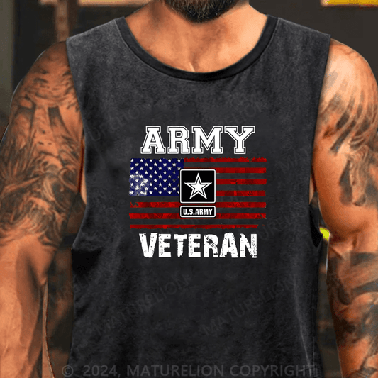 Maturelion Men's Tank Top Army U.S.Army Veteran Tank Top