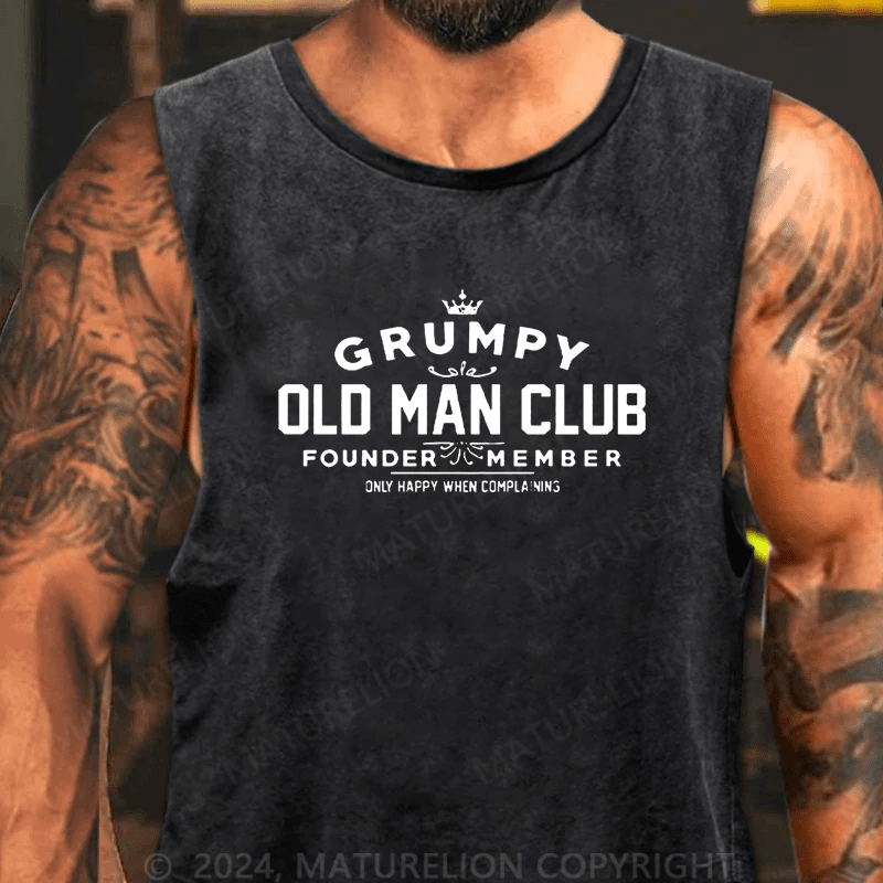 Maturelion Men's Tank Top Grumpy Old Man Club Tank Top