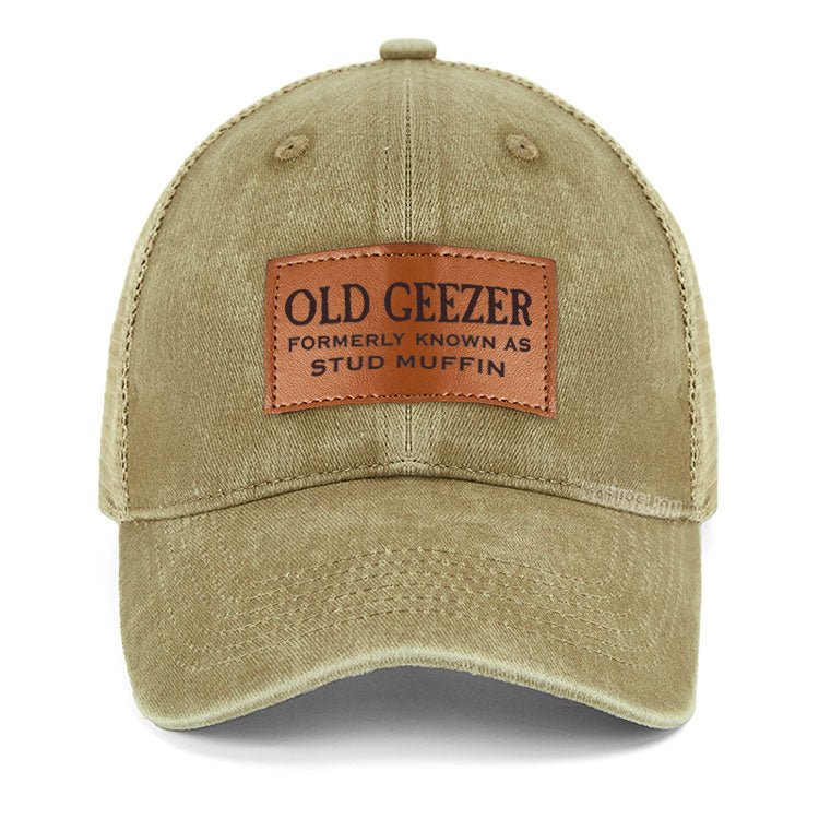 Maturelion Old Geezer Formerly Known As Stud Muffin Leather Patch Cap