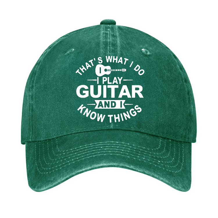 Maturelion That's What I Do I Play Guitar And I Know Things Cap (Free Customization)