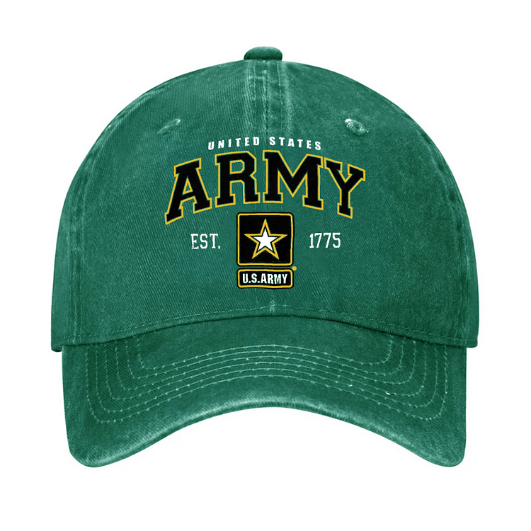 Maturelion US Army Veteran Pride Military United States Graphic Cap (Free Customization)