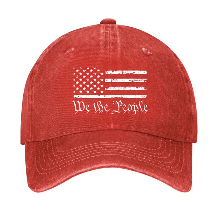 Maturelion We The People USA Flag Print America Cap